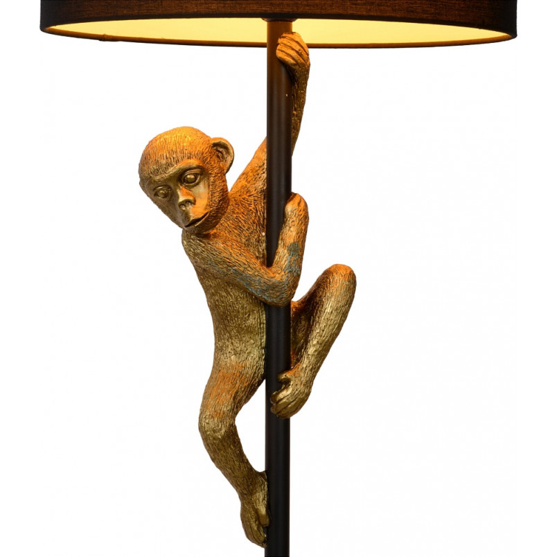 Lampa podłogowa glamour czarna Lucide | Chipm - Elegancki Design