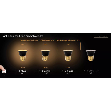Żarówka LED E27 5W ściemniana Lucide - Ciepłe Światło