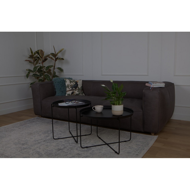 Stolik metalowy okrągły Neye 63cm czarny | Nordifra