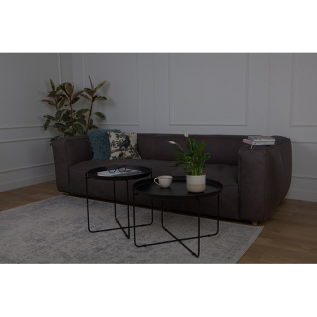 Stolik metalowy okrągły Neye 63cm czarny | Nordifra