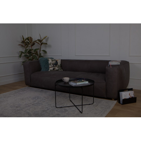 Stolik metalowy okrągły Neye 63cm czarny | Nordifra