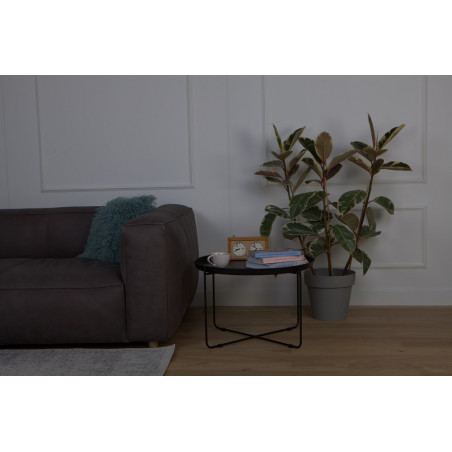 Stolik metalowy okrągły Neye 63cm czarny | Nordifra