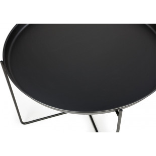Stolik metalowy okrągły Neye 63cm czarny | Nordifra