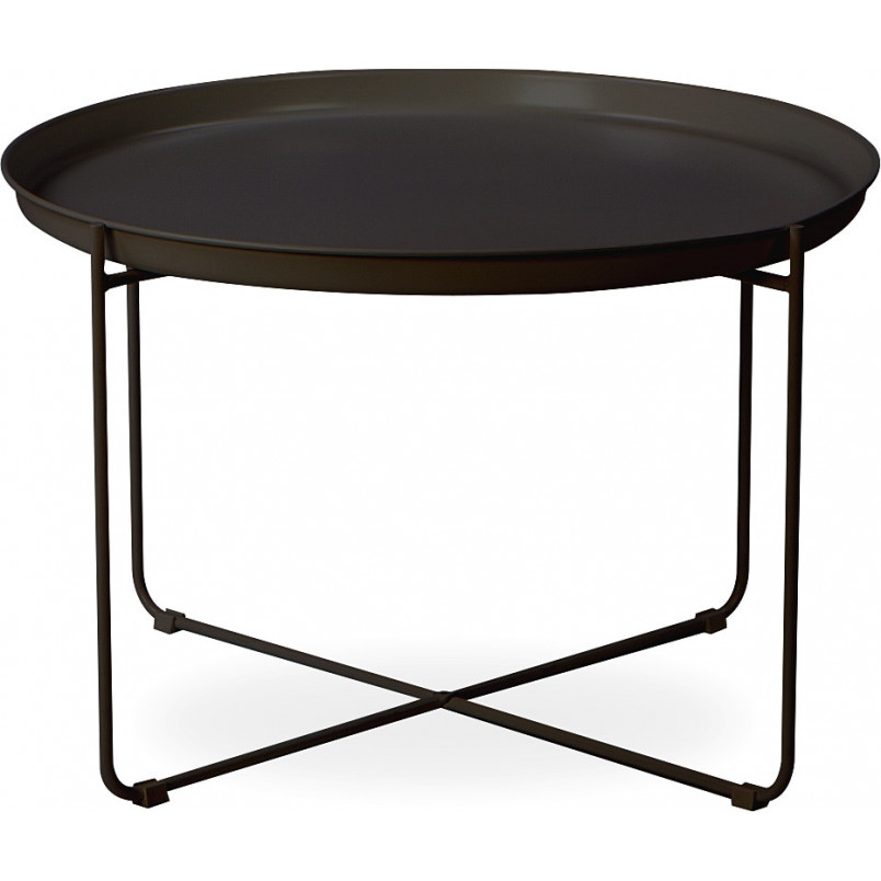 Stolik metalowy okrągły Neye 63cm czarny | Nordifra