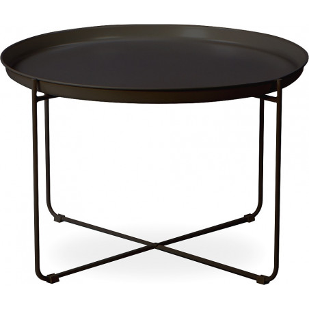 Stolik metalowy okrągły Neye 63cm czarny | Nordifra