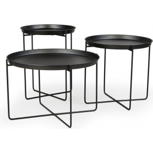 Stolik metalowy Neye 50cm czarny | Nordifra - Stylowy i funkcjonalny