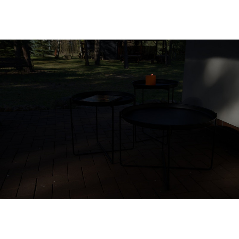 Stolik metalowy Neye 50cm czarny | Nordifra - Stylowy i funkcjonalny