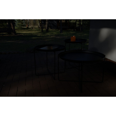 Stolik metalowy Neye 50cm czarny | Nordifra - Stylowy i funkcjonalny