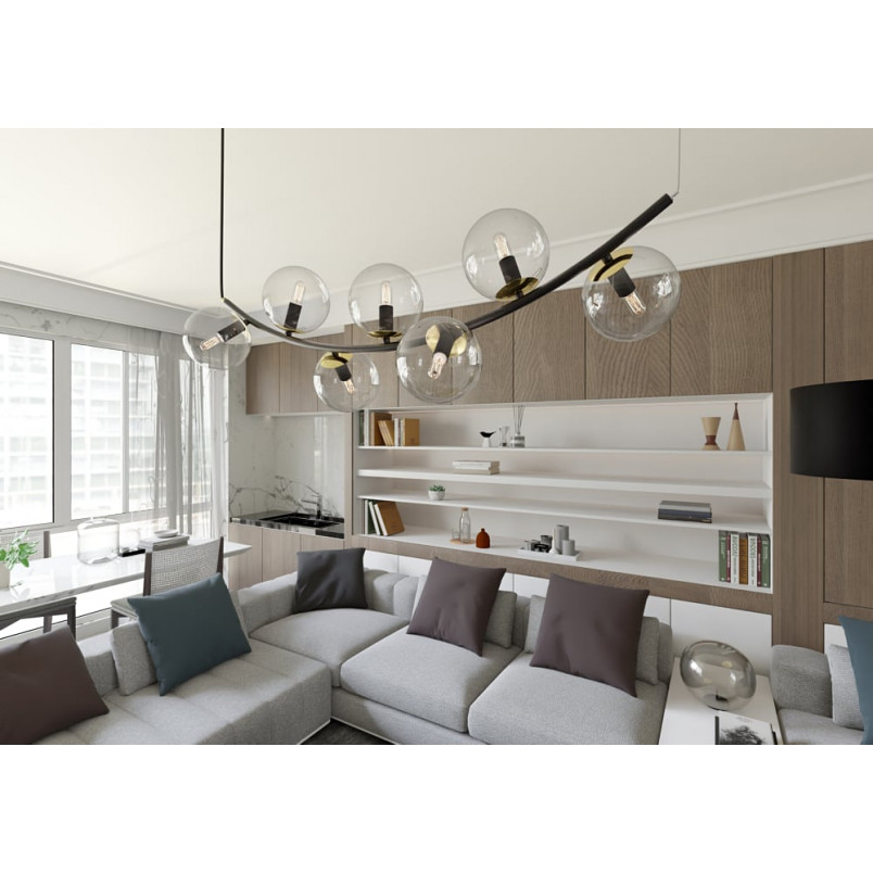 Lampa Wisząca Ritz | 7 Kul Szklanych | Emibig