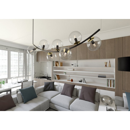 Lampa Wisząca Ritz | 7 Kul Szklanych | Emibig