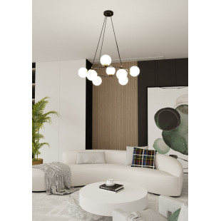 Lampa wisząca Azura VIII - szkło, kula, nowoczesny design | Emibig