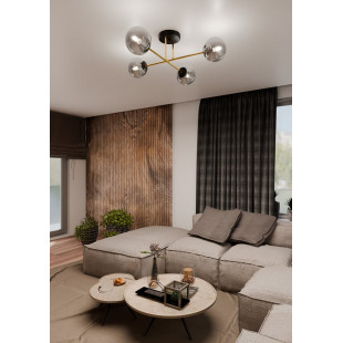 Lampa sufitowa Magnum - 4 szklane kule, glamour, Emibig
