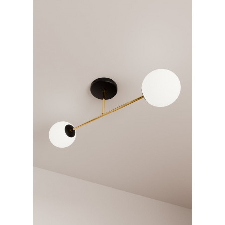 Lampa sufitowa glamour Emibig Magnum | 2 szkła, 55cm - Kup teraz!