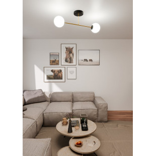 Lampa sufitowa glamour Emibig Magnum | 2 szkła, 55cm - Kup teraz!