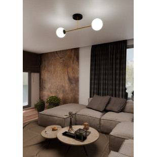 Lampa sufitowa glamour Emibig Magnum | 2 szkła, 55cm - Kup teraz!