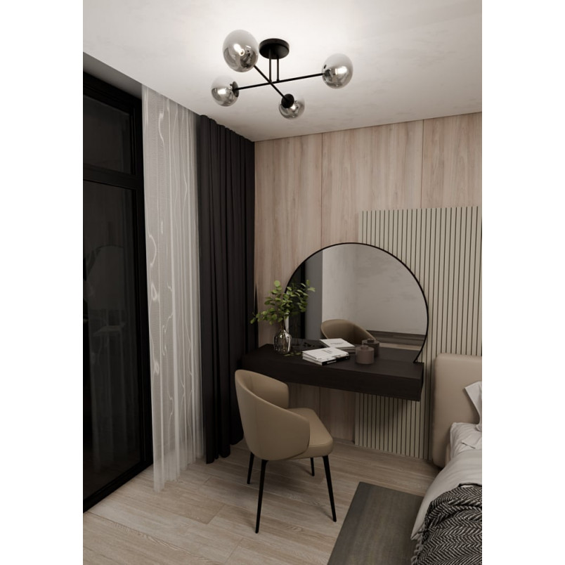 Lampa Sufitowa Roma 4 Kule Szklane - Emibig | Grafitowa