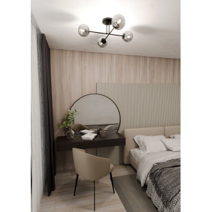 Lampa Sufitowa Roma 4 Kule Szklane - Emibig | Grafitowa
