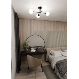 Lampa sufitowa Roma 4 biało-czarna | Emibig - Sklep z lampami