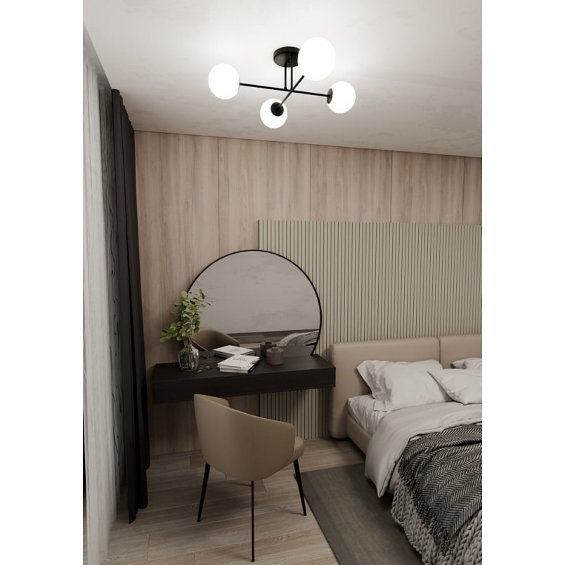 Lampa sufitowa Roma 4 biało-czarna | Emibig - Sklep z lampami