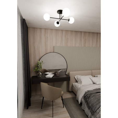 Lampa sufitowa Roma 4 biało-czarna | Emibig - Sklep z lampami