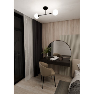 Lampa sufitowa Roma 2 - Biało-czarna, szkło Emibig | Sklep