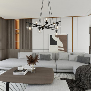 Lampa wisząca Essa VIII - szklane kule, nowoczesny design | Emibig