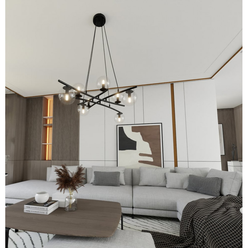 Lampa wisząca Essa VIII - szklane kule, nowoczesny design | Emibig