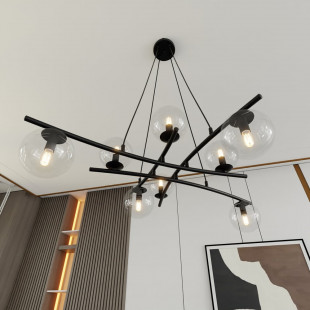 Lampa wisząca Essa VIII - szklane kule, nowoczesny design | Emibig