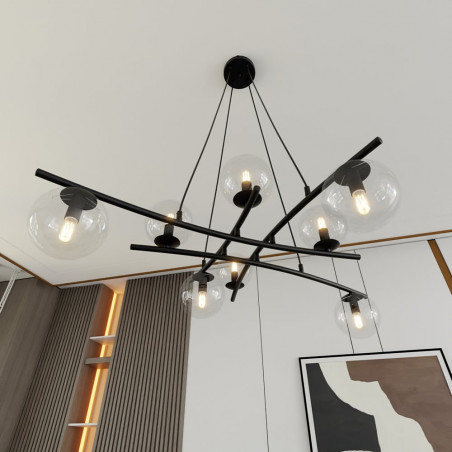 Lampa wisząca Essa VIII - szklane kule, nowoczesny design | Emibig