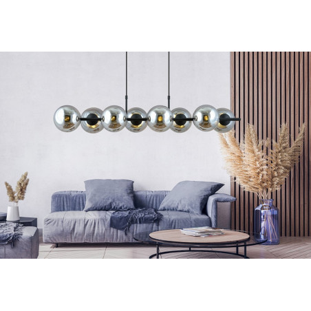 Lampa wisząca RORY VIII - grafit/czarny | Emibig