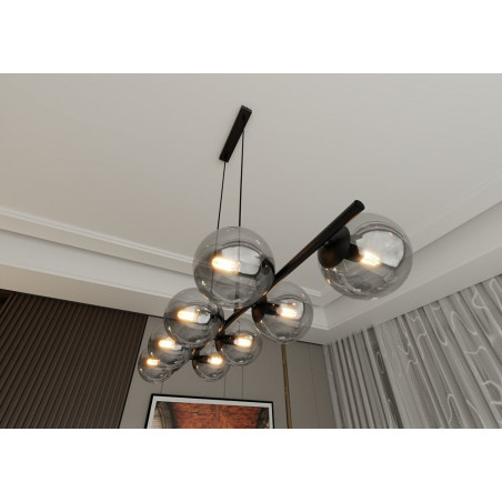 Lampa wisząca RORY VIII - grafit/czarny | Emibig