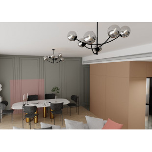 Lampa sufitowa Hunter VI - szklane kule, 89cm | Emibig