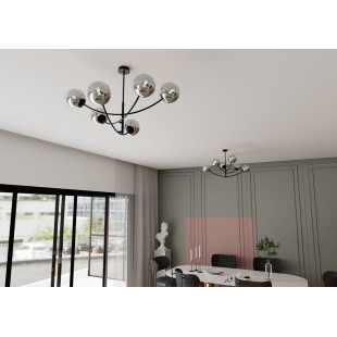 Lampa sufitowa Hunter VI - szklane kule, 89cm | Emibig