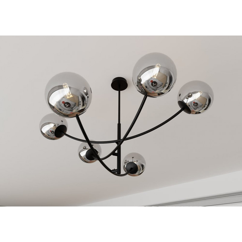 Lampa sufitowa Hunter VI - szklane kule, 89cm | Emibig