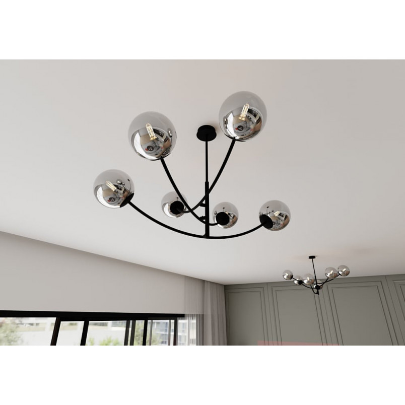 Lampa sufitowa Hunter VI - szklane kule, 89cm | Emibig