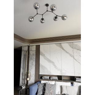 Lampa Sufitowa Space VI - Szklane Kule, Grafit/Czarny | Emibig