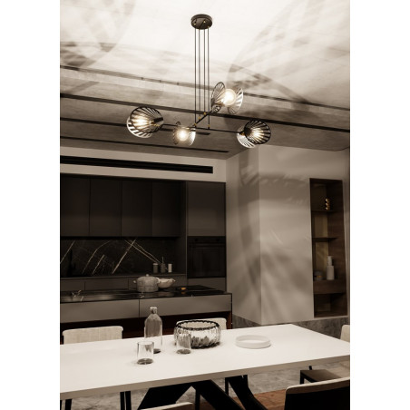 Lampa wisząca Playa IV czarna Emibig | Design i jakość