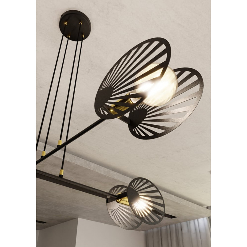 Lampa wisząca Playa IV czarna Emibig | Design i jakość