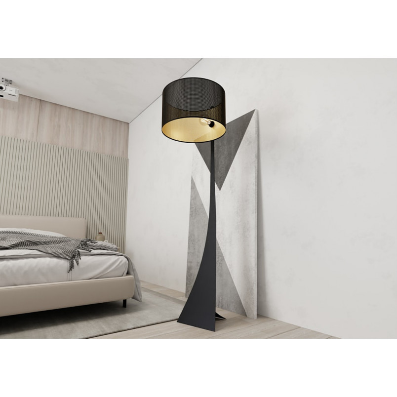Lampa podłogowa Estrella czarno-złota | Emibig - Eleganckie oświetlenie
