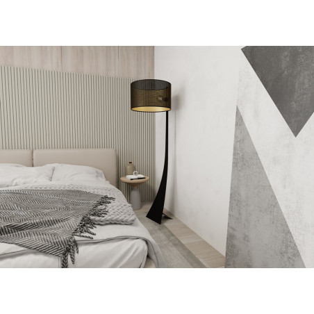 Lampa podłogowa Estrella czarno-złota | Emibig - Eleganckie oświetlenie