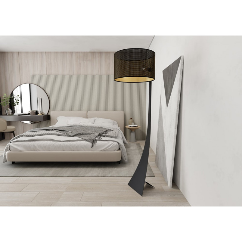 Lampa podłogowa Estrella czarno-złota | Emibig - Eleganckie oświetlenie