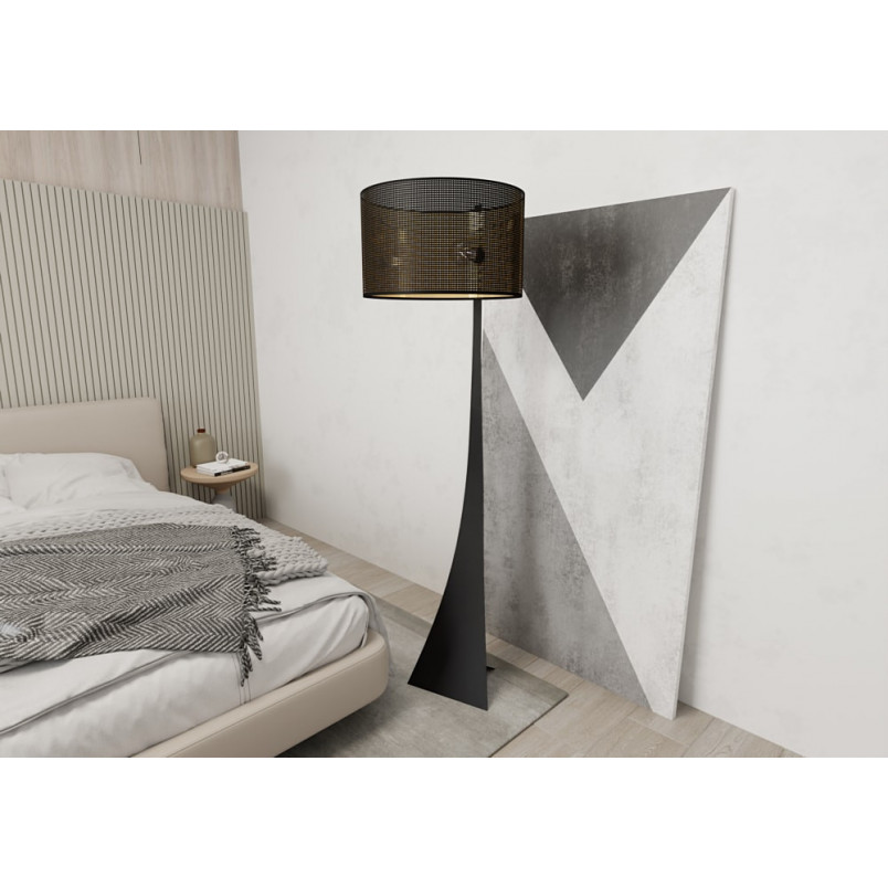 Lampa podłogowa Estrella czarno-złota | Emibig - Eleganckie oświetlenie