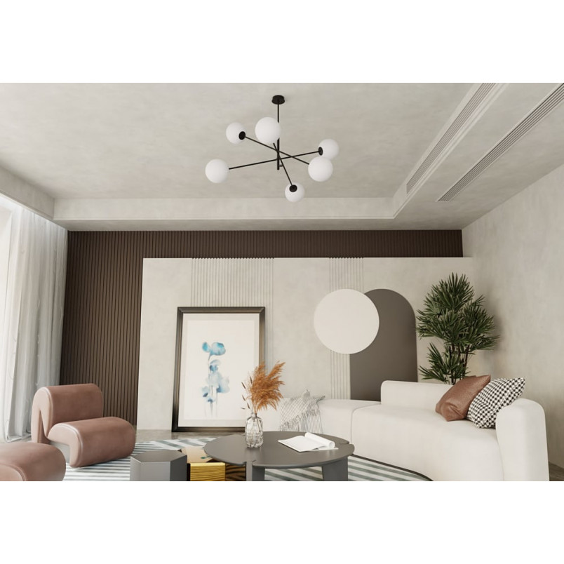 Lampa sufitowa Linear VI Emibig | Szklane kule, 102cm