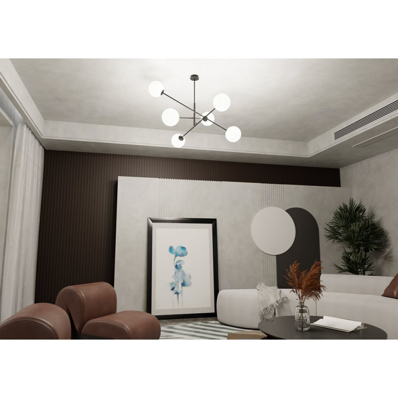 Lampa sufitowa Linear VI Emibig | Szklane kule, 102cm