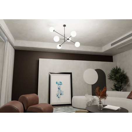 Lampa sufitowa Linear VI Emibig | Szklane kule, 102cm