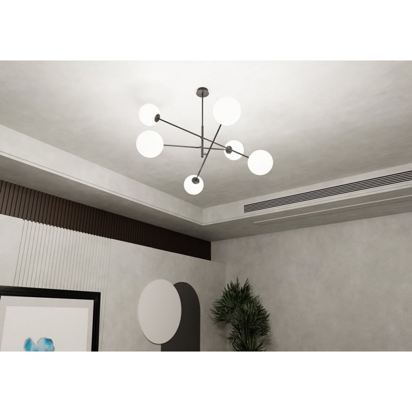 Lampa sufitowa Linear VI Emibig | Szklane kule, 102cm