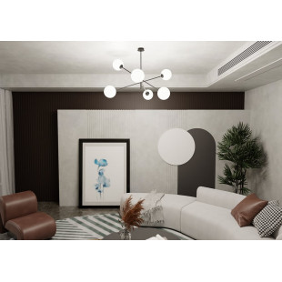 Lampa sufitowa Linear VI Emibig | Szklane kule, 102cm