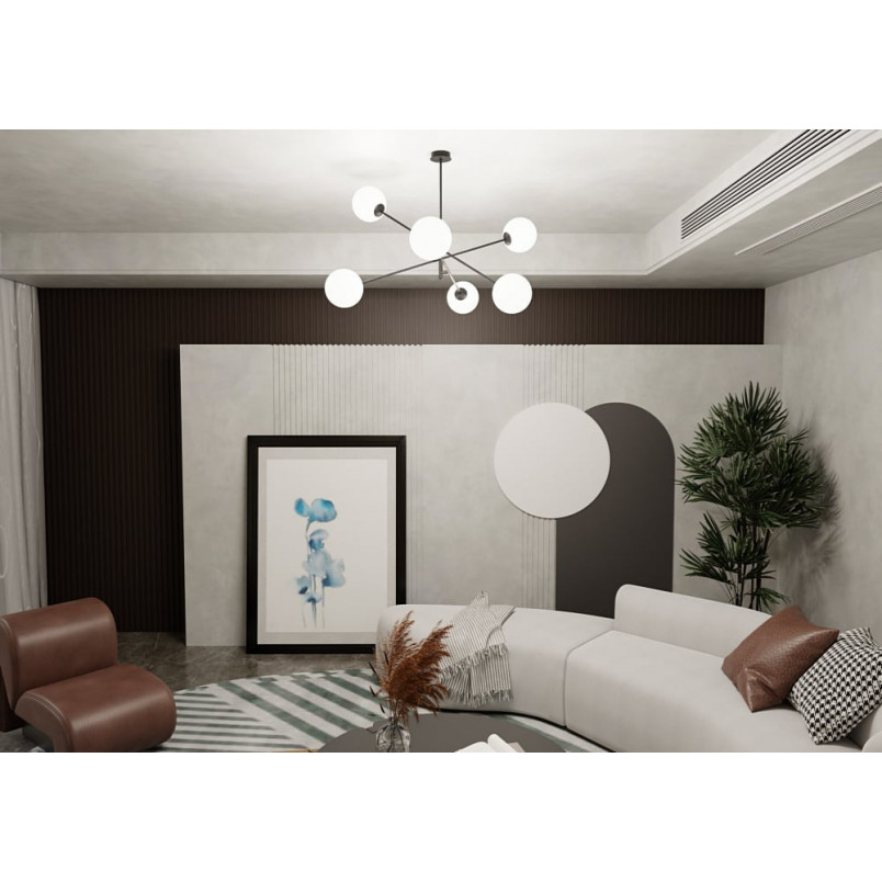 Lampa sufitowa Linear VI Emibig | Szklane kule, 102cm