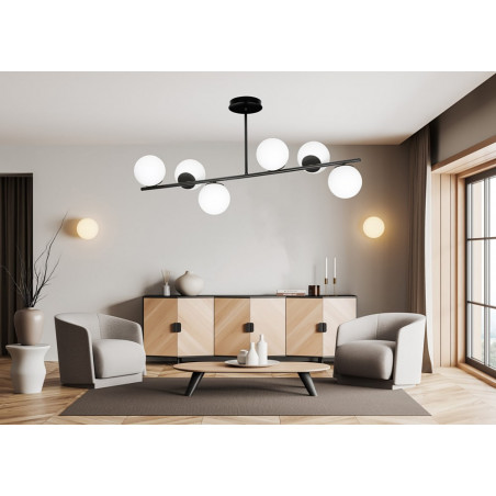 Lampa sufitowa Emibig Bior VI - szkło biało-czarne | Kup teraz!