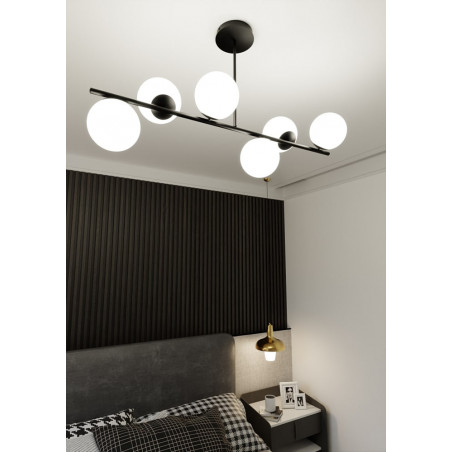 Lampa sufitowa Emibig Bior VI - szkło biało-czarne | Kup teraz!